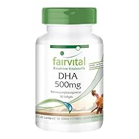 Fairvital | DHA Kapseln 500mg - 90 Softgels - Fischöl - HOCHDOSIERT - Docosahexaensäure und Eicosapentaensäure