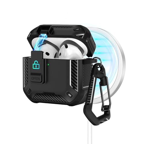 Coque Airpods 4 en silicone noir rigide et antichoc