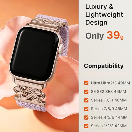 Image of Fullmosa Magnetic Knot Braided Nylon Strap for Apple Watch 42 44 45 46 49mm