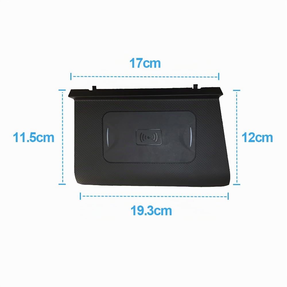 EVURU Caricabatterie Wireless Auto Adatta for Volkswagen Taos 2021 Tiguan Mk2. Bordo di Ricarica Tharu 2018 for Il Telefono 12 Qi Piastra di Carica Veloce Caricatore Wireless (Size : for Tiguan MK2)
