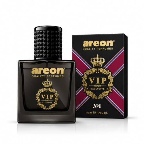 Image of AREON VIP 1 BLACK Car Perfume Spray - 1.7 Fl Oz Glass Bottle Air Freshener - Long-Lasting Fragrance for Car Interior - Premium Auto Air Freshener - Elegant Scent (50ml)