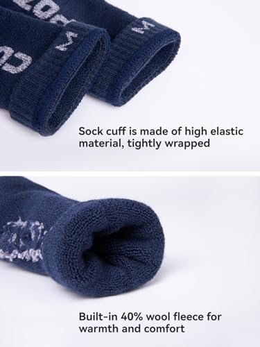 COPOZZ Wool Ski Socks 2-Pack for Men and Women, Performance Socks for Skiing, Snowboarding, and Outdoor Sports4