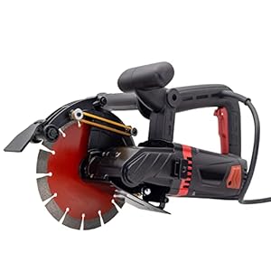 8” Electric Concrete Saw 4800W Wall Chaser Concrete Cutter for Brick, Concrete Wall, Granite, Marble, Tile with 8″ Saw Blade, Water Pump, Water Hose