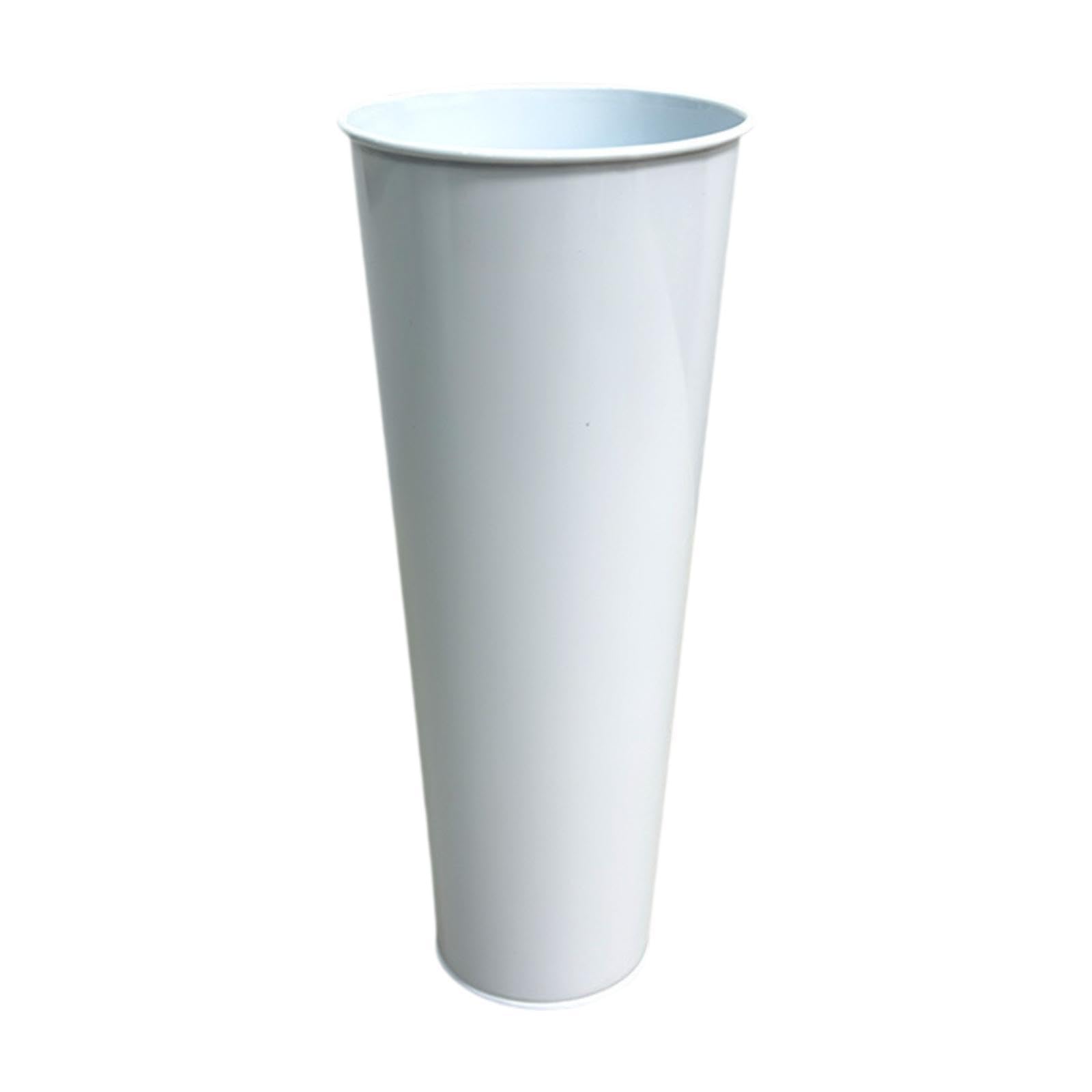 Jarrón metal decorativo galvanizado KESOTO cubo floral resistente tamaño S 1