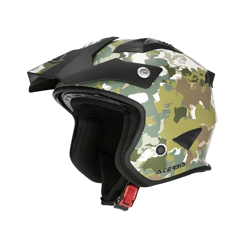 Casco Acerbis Helmet Jet Aria Trial 22.06 Camuflaje Verde Talla 2XL