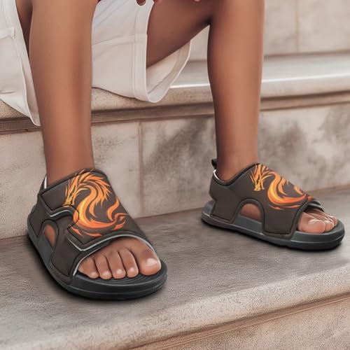 Forchrinse Boys Sandals Dragon Open Toe Sports Sandal Summer PU Leather Hiking Water Shoes4