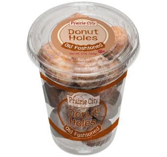 Prairie City Bakery Donut Shoppe Premium Quality Individually Wrapped Fresh Donuts Full Case Ships Frozen (Donut Holes - Old Fashioned)