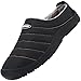 SAGUARO Outdoor Peluche Pantoufles Femme Homme Hiver Chaussons Mules Accueil Slippers Doublure Intérieure Douce Chaussures (40 EU, Noir)