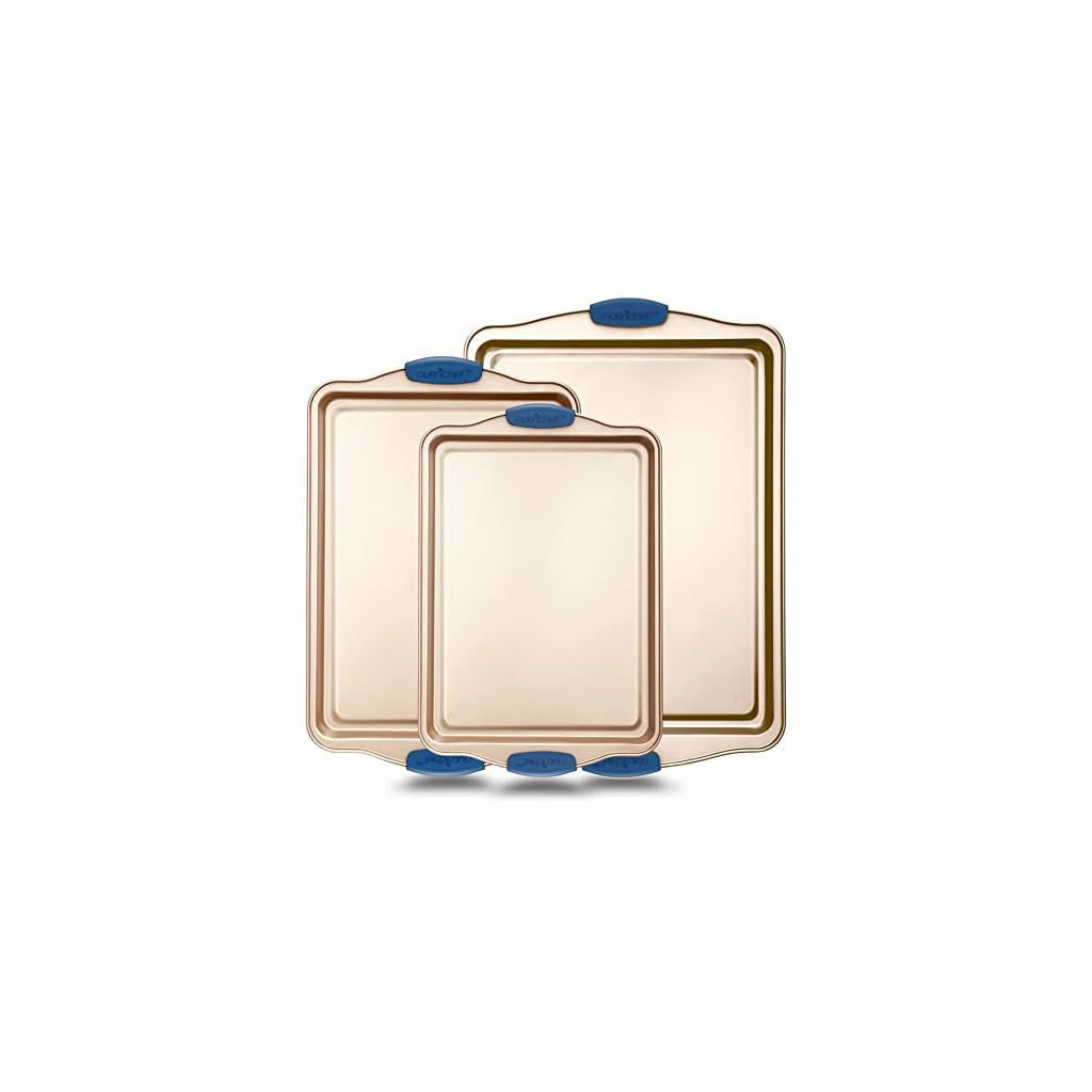 Buy 3Piece Nonstick Bakeware Set PFOA, PFOS, PTFEFree Carbon Steel