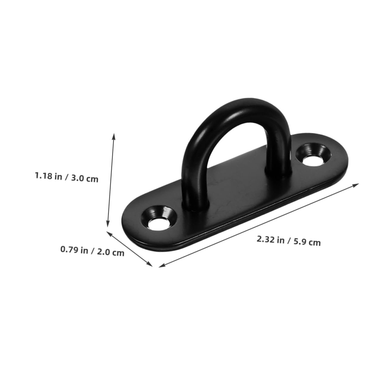 balacoo Ceiling Hanging Hooks 6pcs Metal Plate Hooks Black u Shaped Bracket Ceiling Fan Mount Heavy Duty for Lights Swing Eye Pad