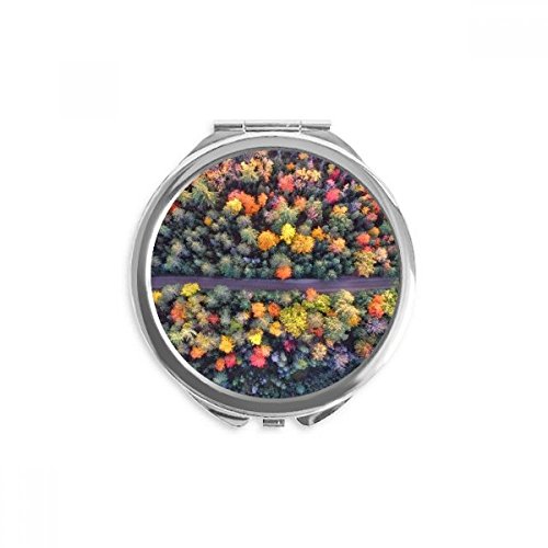 Miroir portable de maquillage sciences forestières nature paysage multicolore