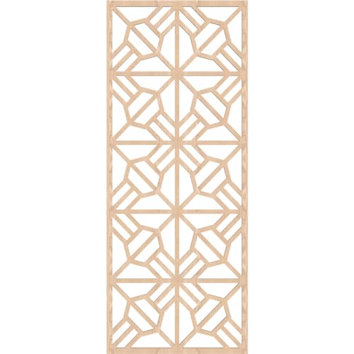 Image of Auburn Decorative Pierced Fretwork Wood Wall Panels, 17 3 /8 inchW x 44 3 /8 inchH x 1 /4 inchT, Red Oak