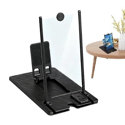 Screen Magnifier for Cell Phone | Folding Smartphone Stand with Wireless Remote | 3D HD Mobile Phone Magnifier Projector Screen - for Movie Game Video Entertainment Viewing Home