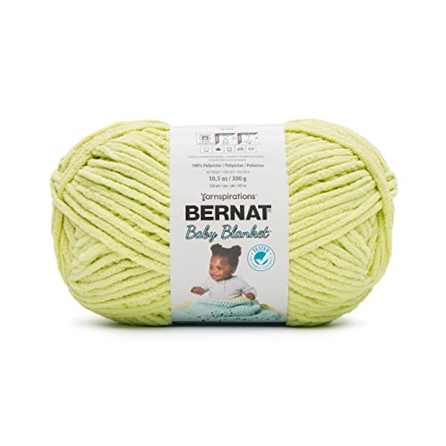 Image of Bernat Baby Blanket BB Lemon Lime Yarn - 2 Pack of 10.5oz /300g - Polyester - #6 Super Bulky - 220 Yards - Knitting /Crochet