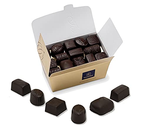Leonidas Dark Belgian Chocolate, Assorted Butter Creams, Pralines, Truffles & Ganache, Ballotin Gift Box (500g/28pc Approx)