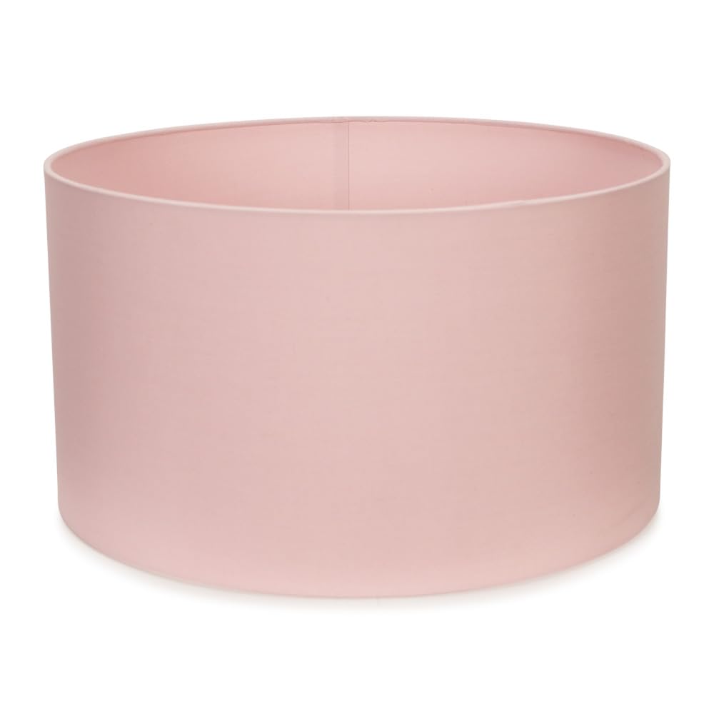 ValueLights Reni Blush Fabric Large Drum Shade