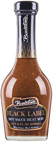 Bunsters Hot Ones Hot Sauce - Black Label 16/10 Heat Chili Pepper Sauce -  Extreme Heat Around 99,000 on the Scoville Scale - Packed with Aussie Fruit  ...