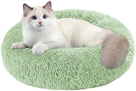 Nisrada Cat Beds for Indoor Cats,20/24 Inch Dog Bed for Small Melium Large Dogs, Washable-Round Pet Bed for Puppy and Kitten with Slip-Resistant Bottom