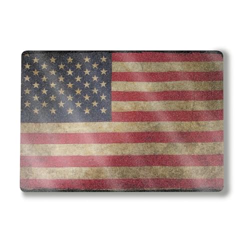 Glossy Glitter Laptop Skin Compatible with Alienware M18 R2 (2024) - Vintage Flag - Premium 3M Vinyl Protective Wrap Decal Cover - Easy to Apply | Crafted in The USA by MightySkins