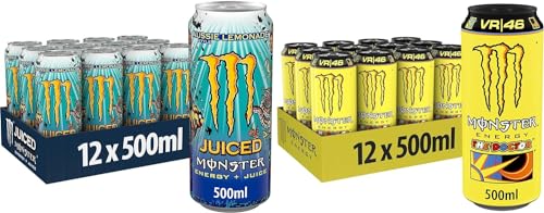 Monster Energy Drinks 24 Pack 500ml (12 Cans Aussie Lemonade & 12 Cans The Doctor)