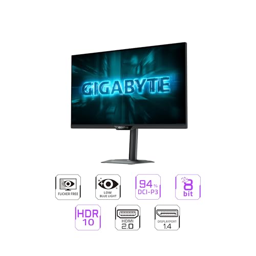 Image of GIGABYTE - G27Q20-27 inch SuperSpeed IPS Gaming Monitor - QHD 2560 x 1440-200 Hz /OC 210 Hz - 0.05ms GTG - AMD FreeSync Premium, G-SYNC Compatible - HDMI, DP - Height and Tilt Adjustable - Black