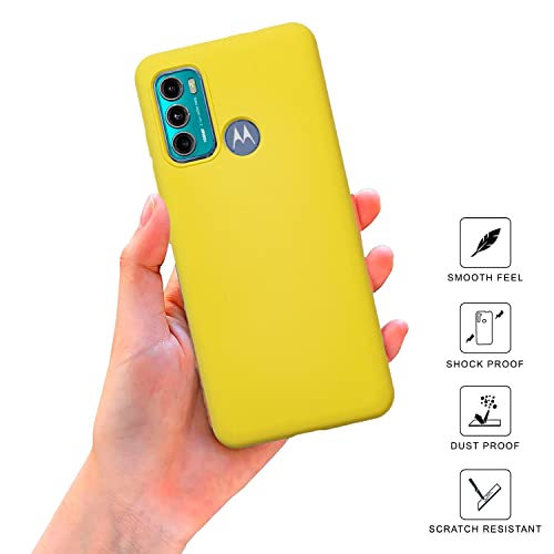 Image of SPRIG Compatible with Motorola G60 Liquid Silicone Premium Back Cover Drop Tested Shock Proof Mobile Case for Men, Women, Boys and Girls with Camera Protection (Green Yellow)