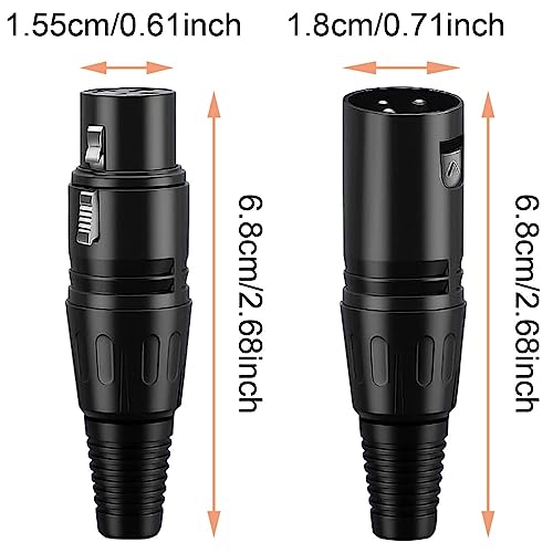 Image of DEVICE OF URBAN INFOTECH XLR Connectors, 3 Pin Male & 3 Pin XLR Female Connector for Microphone Audio Socket for High Conductivity & Ultra-Low Noise Solder Connector (Pack of 10)