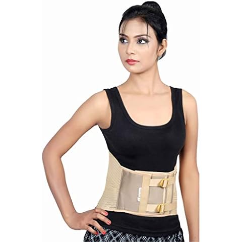 Wonder Care Beige Cotton Breathable Elastic Lumbar Support Elastic Breathable Back Support Belt Cover
