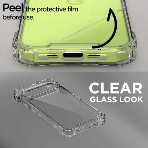 Image of Outlouders Back Cover for Google Pixel 10 Pro Clear Transparent PC + TPU Bumper Case with Raised Edges for Shockproof Protection(Transparent)