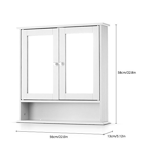 Festnight Armadietto Arredo Specchio a Parete |