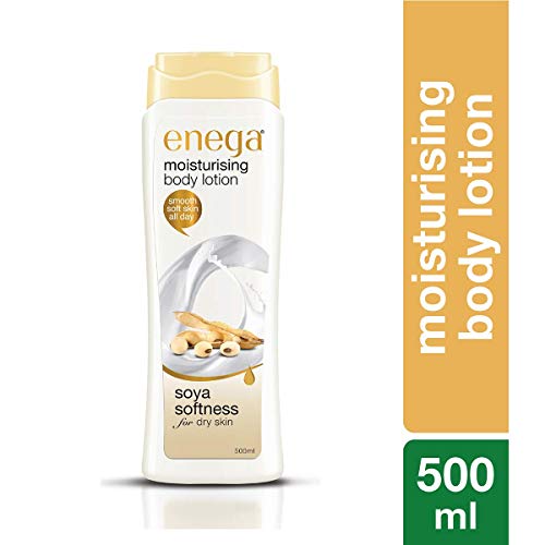 Image of Enega Soya Softness for Dry Skin Non Grassy & Deep Nourish Moisturizing Body Lotion for Men & Women - 500 ML (Pack of 1)