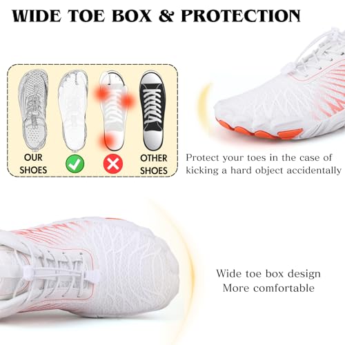 Image of Hike Barefoot Shoes for Women Men Non-Slip Breathable Walking Shoes Wide Toe Box Comfortable Athletic Footwear
