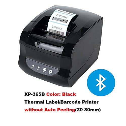Image of Label Barcode Printer Thermal Receipt Label Printer Bar Code QR Code Sticker Machine 20mm-80mm Auto Stripping 370B(365B Bluetooth USB)