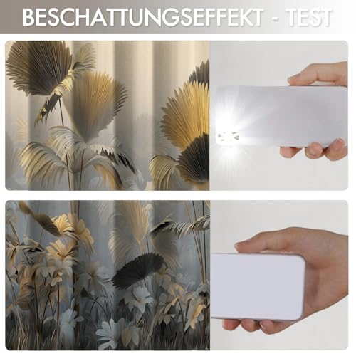 Rideaux occultants plantes géantes thermiques isolants anti froid 140x260 - 7