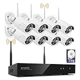 [Audio & Video] xmartO 8 Channel 960p HD Wireless Security Camera System with 8 HD Infrared Outdoor WiFi Cameras and 1TB Hard Drive, Dream Liner WiFi Relay, NVR Built-in Router, Auto-Pair
