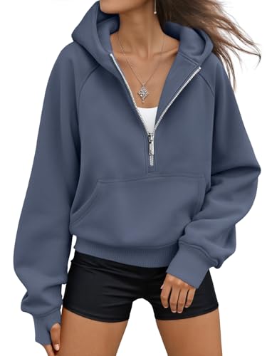 AUTOMET Womens Hoodies Fleece Fall Fashion Outfits Workout Sweatshirts Y2k Winter Zip Up Jackets Oversized Tops Clothes 2026