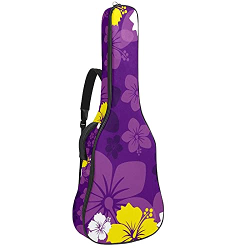 Housse de guitare acoustique 106 cm folk classique basse violette rembourrée