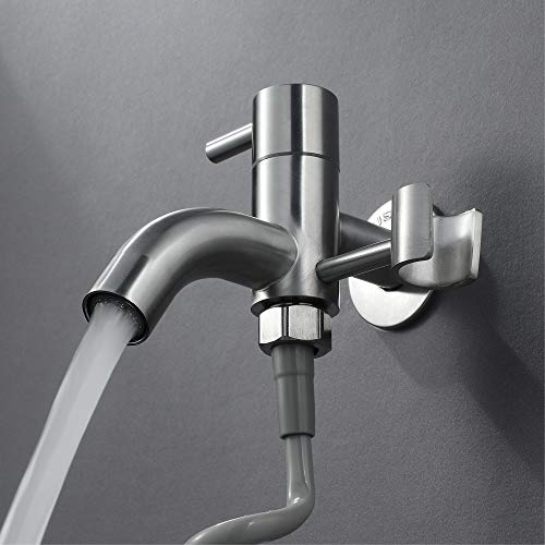Kit de bidé para inodoro en acero inoxidable con manguera de 1,5m 4