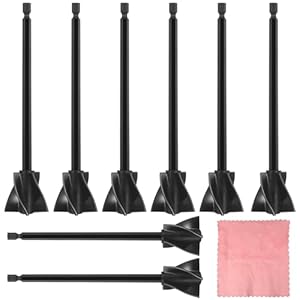 8 Stk Epoxidharz Rührer, Epoxidharz Farbrührer Mischpaddel,Rührstab Bohrmaschine Akkuschrauber für 1/4 Bohrer,Farbmischer für Silikonmischen Malen Keramikglasur Epoxidharz Zubehör + Reinigungstuch