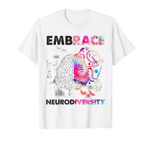 Embrace Neurodiversity Brain Embrace TDAH Autisme TDAH ASD Tie Dye T-Shirt