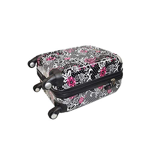 Hardside Carry-On Expandable Luggage with Spinner Wheels, TSA Lock (Paisley and Butterfly)2