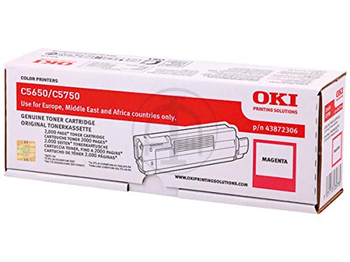 Toner OKI 43872306 Magenta 2000 pages pour imprimante laser