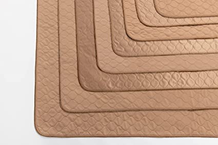 Image of EZwhelp Reusable Dog Pee Pad, Waterproof Mat for Dogs and Puppies, 41 inchx41 inch w / Grommets
