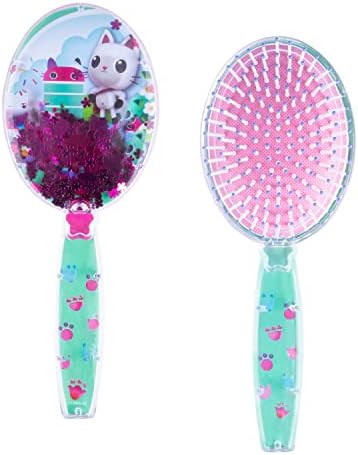 Gabby's Dollhouse Hair Brush with Magical Sparkling Stars Confetti Hair Brush - Kids Hair Brush Ages 3+