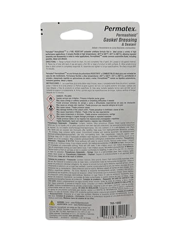 Permatex 85420 Perma shield Fuel Resistant Gasket Dressing Sealant, 2 oz Tube