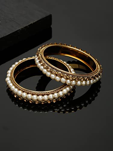 Antique Plated Stylish Traditional Bangle Set