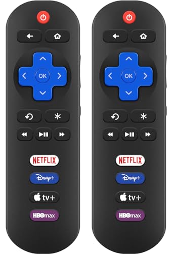 Image of (2-Pack) for Onn-Roku-TV-Remote,for TCL-Roku-TV-Remote,for Hisense Roku /Sharp Roku /Insignia Roku Smart TVs (Only for Roku TV)
