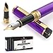 DRYDEN Fine Nib Fountain Pen [DECADENT PURPLE] - BEST Fountain Pens Gift Set - Smooth Elegant Writing - Calligraphy - FREE Ink Refill Converter