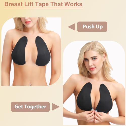 Image of Invisible Breast Lift Tape Adhesive Sticky Push Up Bra for A-E Cup Large Breast