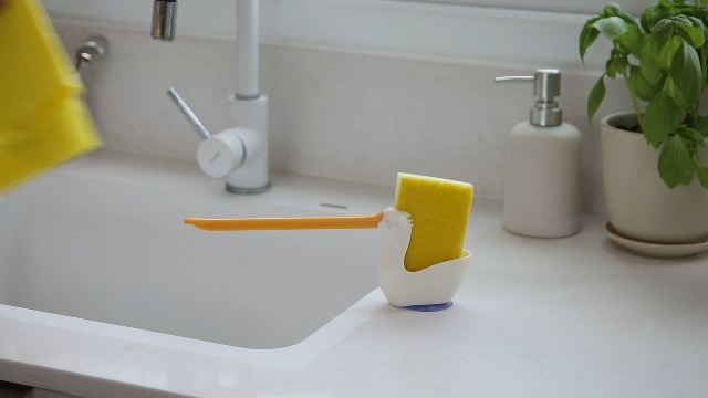 Organizzatore Per Lavello, Porta Spugna Da Cucina In Acciaio Inox Con Portaspazzolino Rimovibile Divisorio Rimovibile Per Riporre E Organizzare La Cucina Nero 96015336